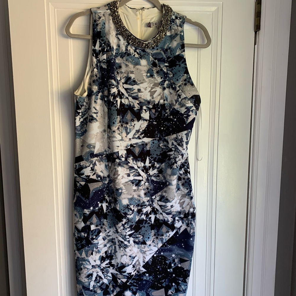 Jennifer Lopez jeweled collar dress Size 16